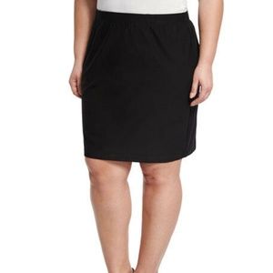 Eileen Fisher Plus 3X/22W Black Pencil Midi Skirt